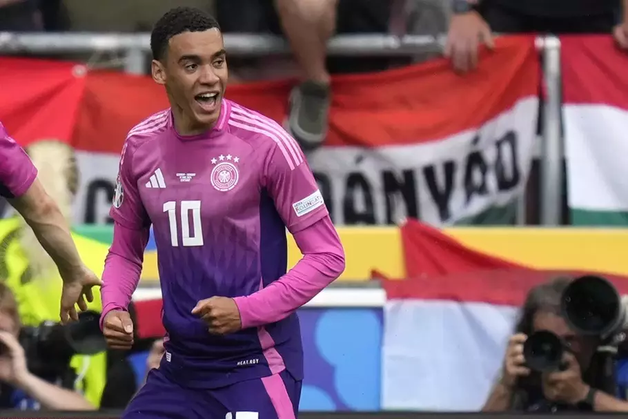 Pemain timnas Jerman Jamal Musiala. - (AP/AP)